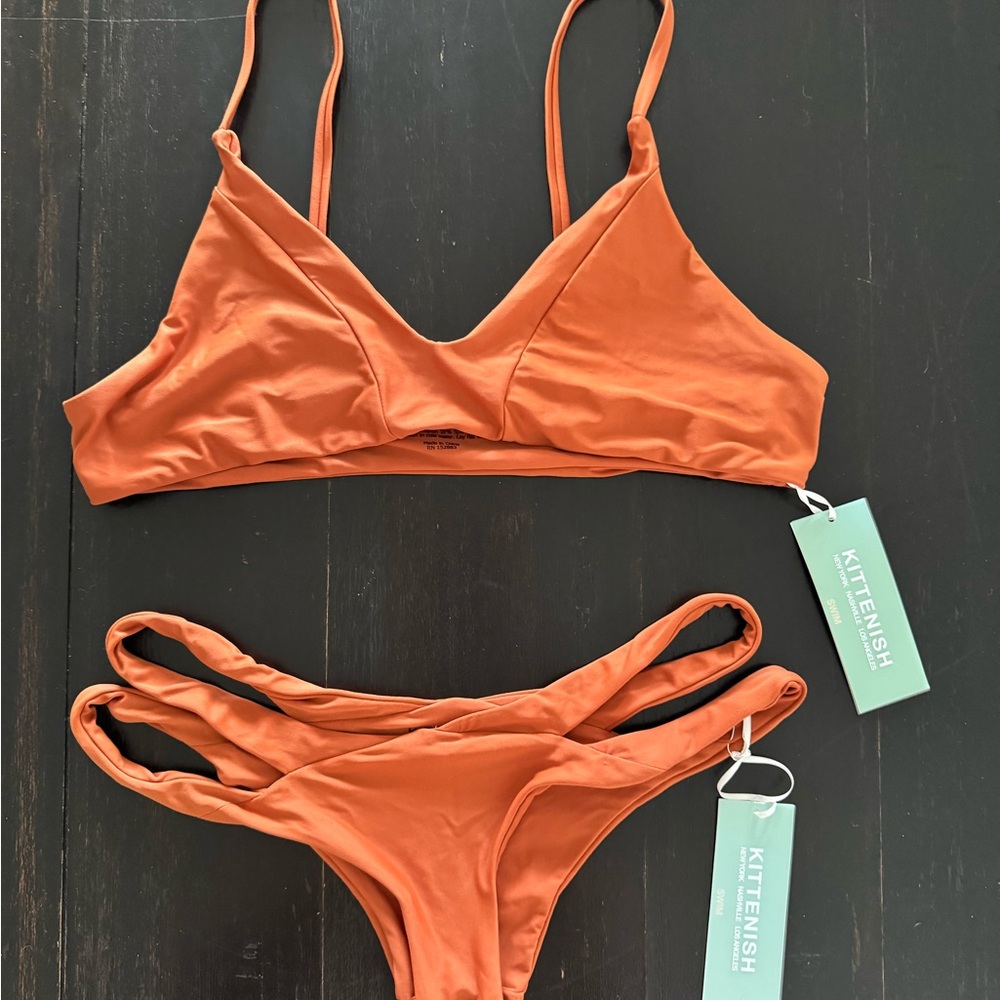 Kittenish Rust Orange Bikini Set (L/XS)